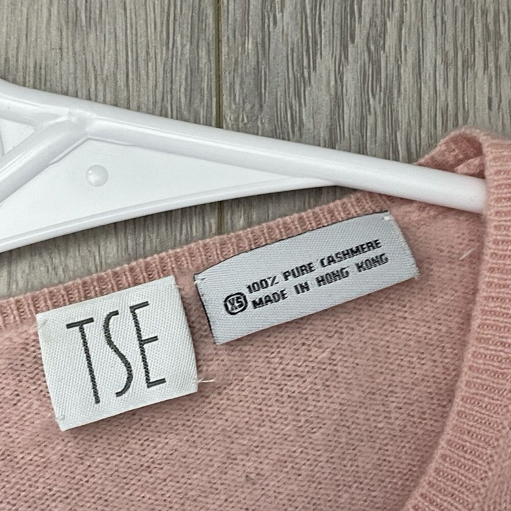 TSE Cashmere Sweater long sleeve slim knit womens Pink (xsmall) minimalist - Picture 2 of 6